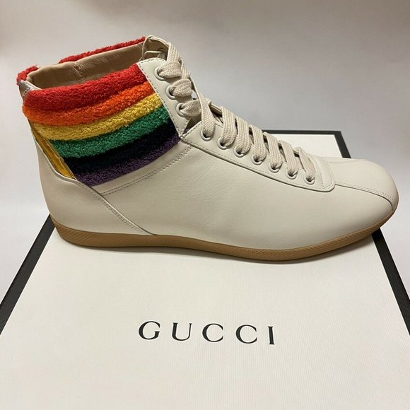 Size 7G/7.5US - Gucci Rainbow Collar Leather High-Top Size 7G/7.5US - Gucci Rainbow Collar Leather High-Top  main image 2